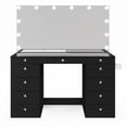thumbnail image 4 of Boahaus Orla Large Black Makeup Vanity Desk with Lights, Bluetooth Speakers, and Mirror, 4 of 10