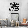 thumbnail image 4 of Craftnamesign No Pain No Gain Metal Sign, Custom Fitness Room Sign, Gym Decor, Powerlifting Sign, 4 of 5