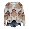 thumbnail image 2 of Fall Sweaters for Women Dressy Women's Fashionable And Casual Halloween Letter Print Round Neck Long Sleeved Top Sweatshirt White XL, 2 of 6