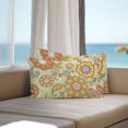 thumbnail image 3 of Yellow Green Boho Floral Lumbar Pillow Covers 20x12 Inch Set of 2, Retro Rustic Abstract Flowers Waterproof Outdoor Pillow Covers, Decorative Cushion Pillowcases for Couch, Sofa, Bed, Garden, Patio, 3 of 9