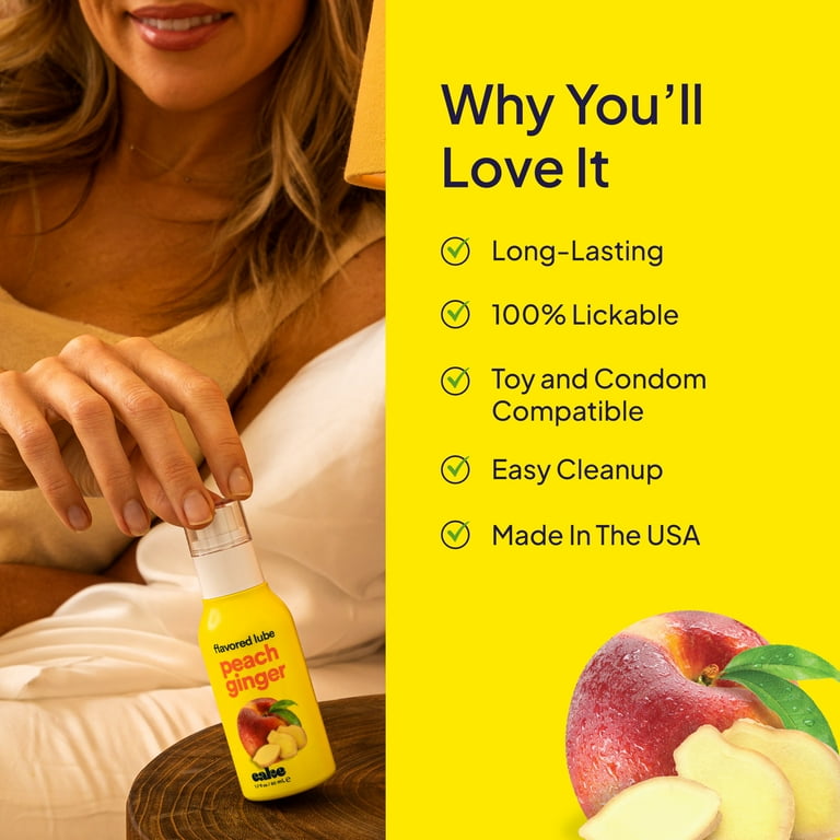 Hello Cake Peach Ginger Water-Based Edible Lube, Hypoallergenic - 1.7 oz -  Walmart.com