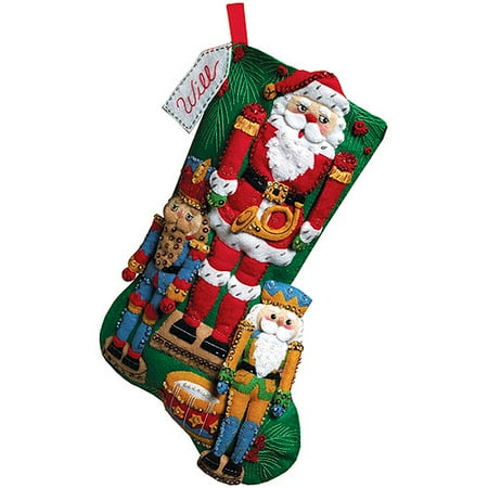 Nutcracker Trio Stocking Felt Applique Kit