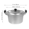 thumbnail image 2 of PTOOTP 1Pc Multifunctional Black Cooking Pot Aluminium Steamer for Kitchen Use, 2 of 8