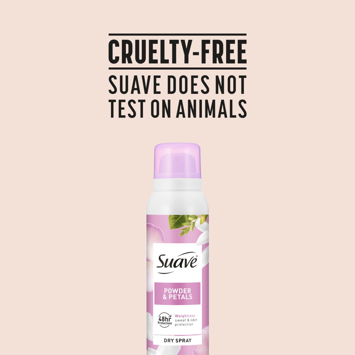 Suave Powder & Petals Dry Spray Antiperspirant Deodorant, 48HR Invisible Protection, 3.8 OZ