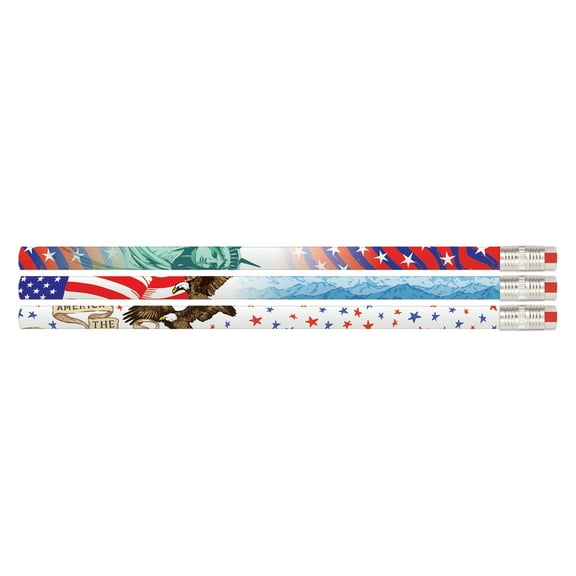 Musgrave Pencil Company America The Beautiful Motivational Pencils, 12 Per Pack, 12 Packs