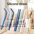 thumbnail image 3 of HomeLife 1 Set Drinking Straw Food Grade Reusable Heat-Resistant Smooth Eco-friendly Multipurpose BPA Free Beverage Straw with Cleaning Brush Party Supplies, 3 of 12