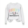 thumbnail image 4 of CLOISE Sweatshirts for Women Letter Print Oversized Sweatshirts Crewneck Long Sleeve Hoodies Shirts White Basic Tops Fall Soft Y2k Outfits M, 4 of 4