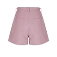 thumbnail image 4 of Women Linen Shorts Summer Casual Chino Shorts High Waisted Bermuda Shorts Dressy Wide Leg Shorts with Pockets, Limited Time Offer, Under 10 Dollars, 4 of 6