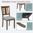thumbnail image 6 of Tcbosik 4 Pack Dining Chairs, Upholstered Linen Fabric Side Chair with Wood Frame, Accent Chair with Padded Seat for Kitchen, Living Room, Easy Assembly, Walnut, 6 of 9