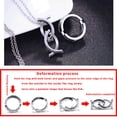 thumbnail image 5 of Foldable Ring for Men Titanium Steel Deformable Engraving Forever Kissing Fish Ring Pendant Necklaces for Women Wedding Gifts, 5 of 14