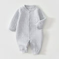 thumbnail image 2 of Coerni New Born Baby Cotton Outfits Romper Cute Star Jumpsuit Long Sleeve Button Down Bodysuit Overalls Plain Baggy Footless Onesie, 2 of 9