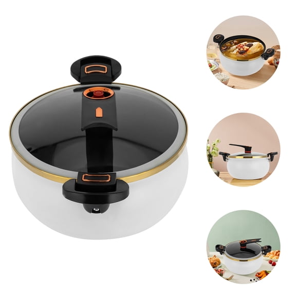 8l/8.45qt Micro Pressure Cooker For Home Restaurant Pressure Cooker W/Visual Lid White