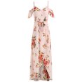 thumbnail image 4 of Jophufed Plus Size Summer Dresses Women Casual Short Sleeve Cold Shoulder Boho Maxi Dress Flower Print Long Dress, 4 of 8