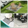 thumbnail image 4 of Outsunny Outdoor Rug & Bag, 8' x 10' Plastic Rug, Gray Cream Boho, 4 of 9