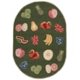 thumbnail image 3 of Safavieh Chelsea Brittania Bordered Area Rug, Hunter Green, 4'6" x 6'6" Oval, 3 of 13