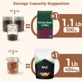 thumbnail image 3 of Juego de botes de vidrio ComSaf Airtight 750 ml (25 oz) x 6 para cocina, 3 of 8