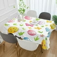 thumbnail image 2 of Yayeee Tablecloths 54" x 54" Rectangle Wrinkle Resistant Party Table Cover, Colorful Easter Eggs, 2 of 8