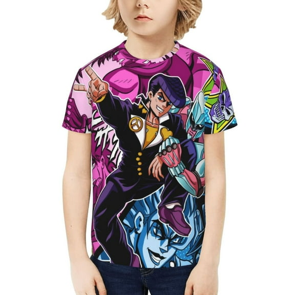 Jojo_Bizarre_Adventure Kids T-Shirt 3d Printed Graphic T-Shirts Boys And Girls Short Sleeve Shirts For Youth Kids X-Small