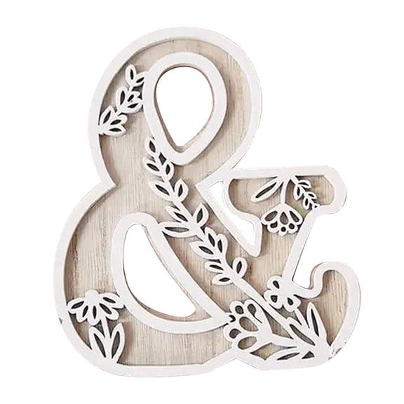 5 Inch Hand Painted Wooden Letters for Wall Floral Craft Name Signs Wedding Home Desktop Ornament