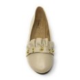 thumbnail image 2 of Victoria K Women's Ruffle With Gold studs Ballerina Flats, 2 of 4