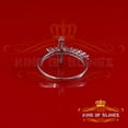 thumbnail image 4 of King of Bling's 1.50ct Cubic Zirconia White 925 Sterling Silver Cross Womens Womens Ring Size 8, 4 of 12