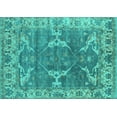 thumbnail image 1 of Ahgly Company Indoor Rectangle Oriental Turquoise Blue Industrial Area Rugs, 7' x 9', 1 of 4