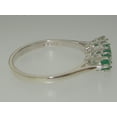 thumbnail image 4 of LBG 10k White Gold Natural Emerald Womens Statement Ring - Size 6.75, 4 of 6