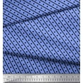 thumbnail image 3 of Soimoi Blue Poly Georgette Fabric Diagonal Stripe & Dots Print Fabric by Yard 52 Inch Wide, 3 of 3