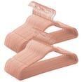 thumbnail image 1 of SONGMICS Juego de 50 Perchas de Terciopelo, 41.5 cm de Largo, con Ganchos Giratorios de 360°, para Camisas de Abrigo Completas, Rosa, 1 of 5