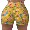 thumbnail image 2 of Salouo Easter Print Women's Athletic Shorts,Booty Shorts Biker Shorts High Waisted Elastic Workout Shorts for Yoga Gym Running Sports-Large, 2 of 8