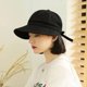 thumbnail image 1 of Sombrero de ala grande largo para mujer, protección solar de verano, estilo negro, versátil, marca de moda, gorra con visera de nicho, verano, 1 of 5