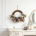 thumbnail image 3 of 2026 Upgraded Artificial Floral Wreath, Spring Flower Swag Greenery Wreath for Front Door Wall Party Home Kitchen Decor 16x16inch C, 3 of 5