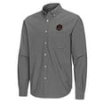 thumbnail image 2 of Men's Antigua Black Houston Dynamo FC Porter Woven Tri-Blend Long Sleeve Button-Down Shirt, 2 of 3