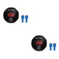 thumbnail image 2 of Youkk DC 5V-48V Voltmeter with Terminal LED Digital Display Car Voltage Meter IP65 Waterproof Accessory for RV Vehicle Automobile Red 2Set, 2 of 6