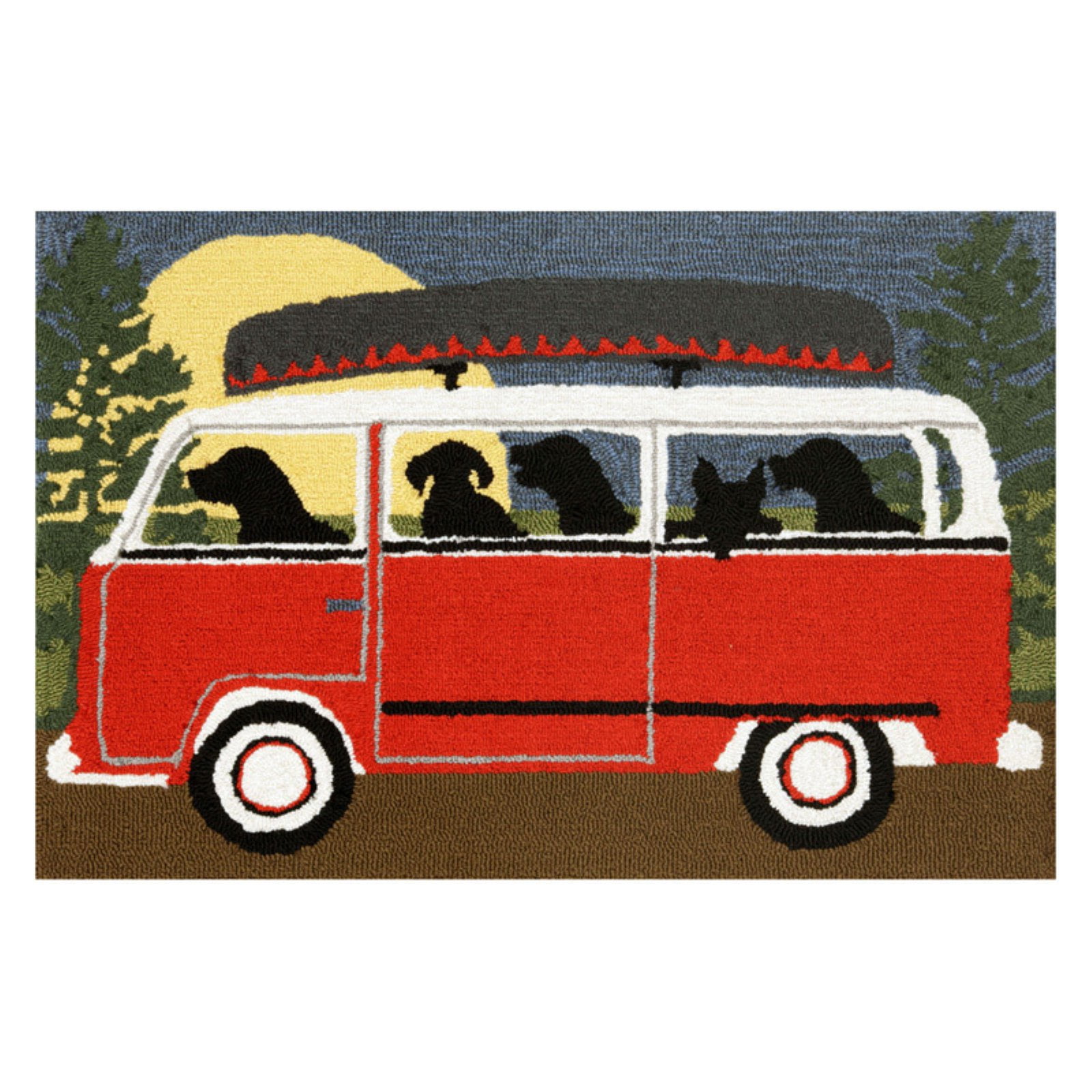 Liora Manne Frontporch Camping Trip Indoor Outdoor Area Rug Red