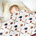 thumbnail image 7 of Baseball Throw Blanket Gifts for Boys, Blue Baseball Soft Cozy Plush Flannel Blanket for Kids Bedroom, Baseball Sport Fleece Fuzzy Blanket with Stars for Toddler Couch Bed Sofa Decor 50"x60", 7 of 7