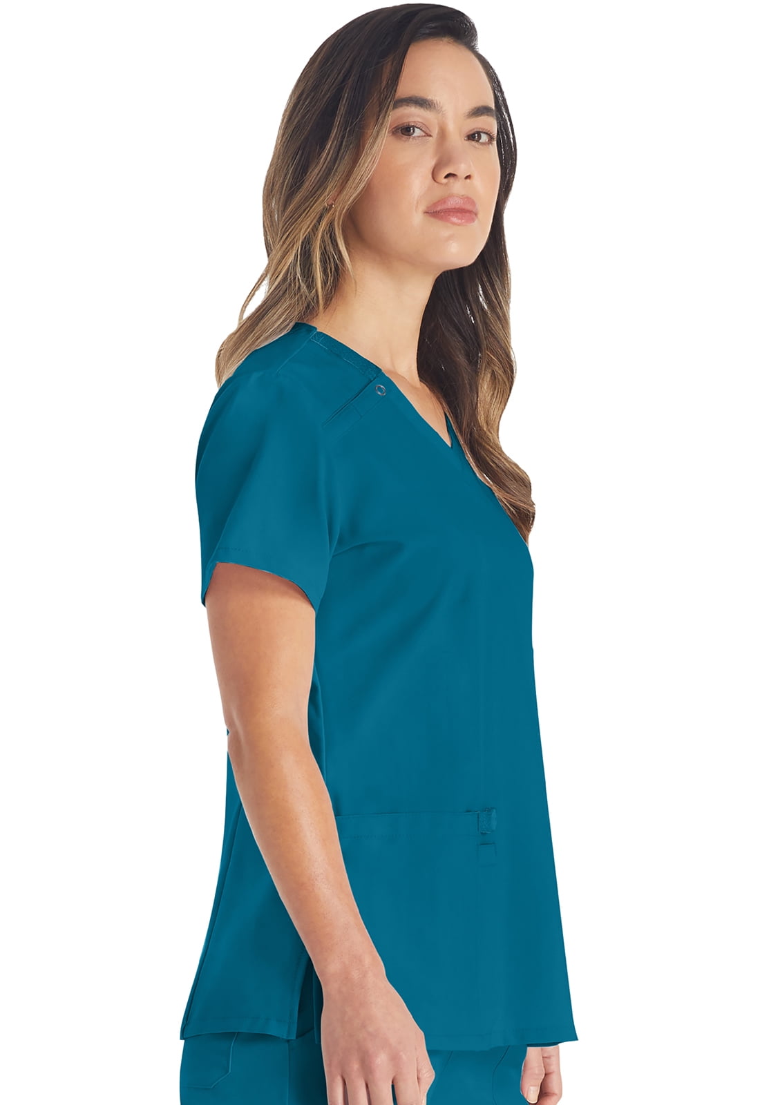 Dickies EDS Essentials Scrubs, V-Neck Womens Tops with Four-Way Stretch and Moisture Wicking DK615