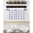 thumbnail image 3 of Purple Plaid Kitchen Dish Towels for Drying Dishes Set of 2, Spring Summer Farmhouse Buffalo Checkered Waffle Weave Microfiber Hand Tea Bathroom Towels Quick Dry & Absorbent Towel 15.7x23.6, 3 of 7
