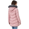 thumbnail image 3 of Wantdo Women's Jacket Warm Winter Coat Quilted Winter Jacket Long Puffer Parka Jacket Pink S, 3 of 10