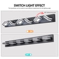 thumbnail image 5 of Modern Square Acrylic 6-Light Vanity Light With Wall Mount In Black Design, 5 of 8