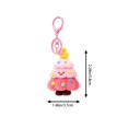 thumbnail image 3 of Christmas Ornament - Flocked Christmas Tree Keychain with Smiling Face Design, Cute Key Ring Pendant for Women Girls Tote Bag Backpack, Christmas Holiday Gift (Pink), 3 of 7
