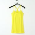 thumbnail image 2 of JGGSPWM Women's Camisole Tank Top Criss Cross Back Tanks Vest Spaghetti Strappy Breathable Cotton Stretch Cami Shirts Yellow Free Size, 2 of 3