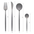 thumbnail image 2 of Unique Bargains Stainless Steel Flatware Set Black 24 Pcs, 2 of 6