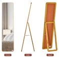 thumbnail image 4 of HOMCOM Full Length Mirror, Rectangular Full Body Mirror, Light Walnut, 4 of 10