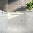 thumbnail image 3 of Sunny Shower 60 in.W x 79 in.H Frameless Sliding Shower Doors in Brushed Nickel Finish, 3 of 9
