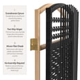 thumbnail image 4 of Red Lantern 5 1/2 ft. Tall Fiber Weave Room Divider - Black - 4 Panel, 4 of 6
