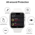 thumbnail image 3 of 2 Pack Case for Apple Watch Series 8 Series 7 45mm with Screen Protector, Full Soft TPU Ultra-Thin Scratch Resistant Bumper Protective Cover for iWatch Accessories, 3 of 5