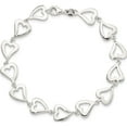thumbnail image 5 of Sterling Silver Polished Heart Bracelet (7.5 X 10.75) Made In India qg3609-7.5, 5 of 6