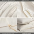 thumbnail image 4 of MooMee Duvet Cover Set King 600-TC 100% Extra Long-Staple Cotton Sateen Silky Smooth Luxury (Creamy White), 4 of 6