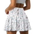 thumbnail image 4 of Yuyamidu Golf Ball Women's High Waisted Golf Skirts A Line Tennis Athletic Skort Tummy Control Athletic Skirts with Shorts Size M, 4 of 7